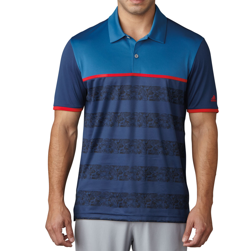 adidas Climacool 2D-Camo Stripe Golf Polo Shirt