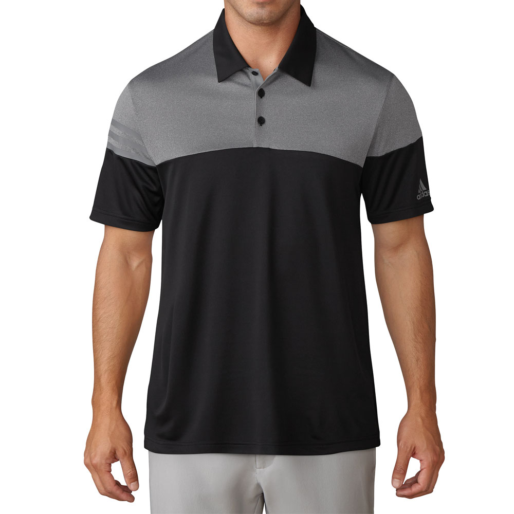 adidas Heather 3-Stripes Golf Polo Shirt