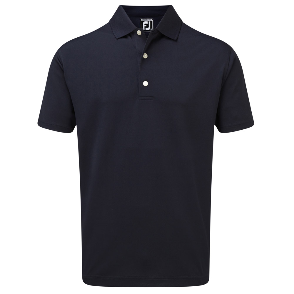 FootJoy Stretch Pique Solid Rib Knit Collar Golf Polo Shirt