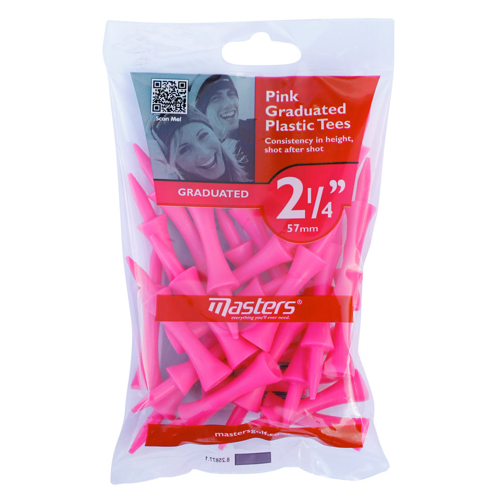 Masters Pink Graduated Plastic Tees 57mm