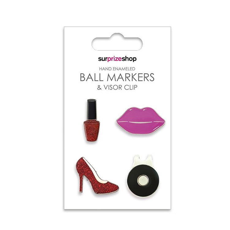 Surprizeshop Girly Glam Ball Marker and Visor Clip Set
