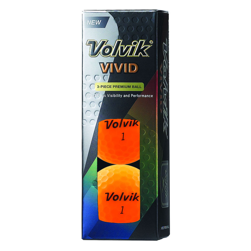 Volvik Vivid Orange Golf Balls (Sleeve of 3)