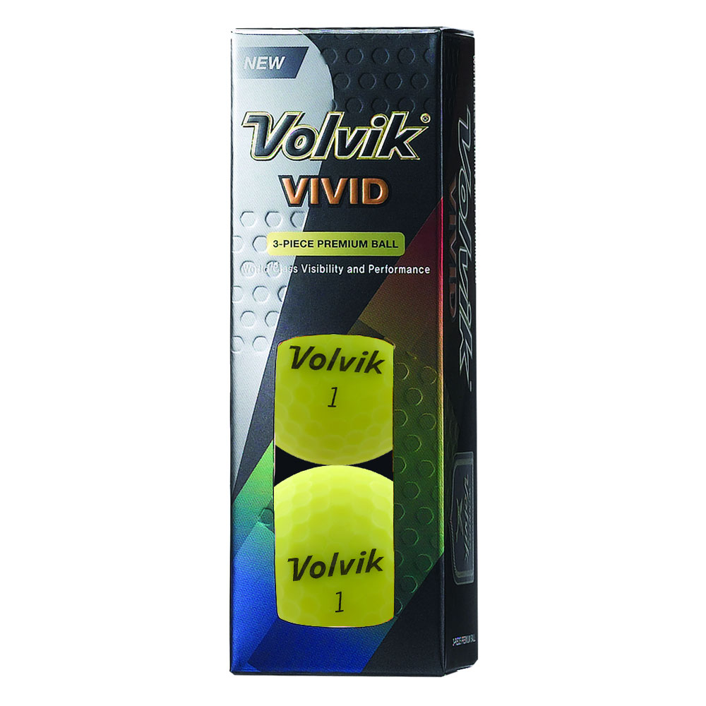 Volvik Vivid Yellow Golf Balls (Sleeve Of 3)