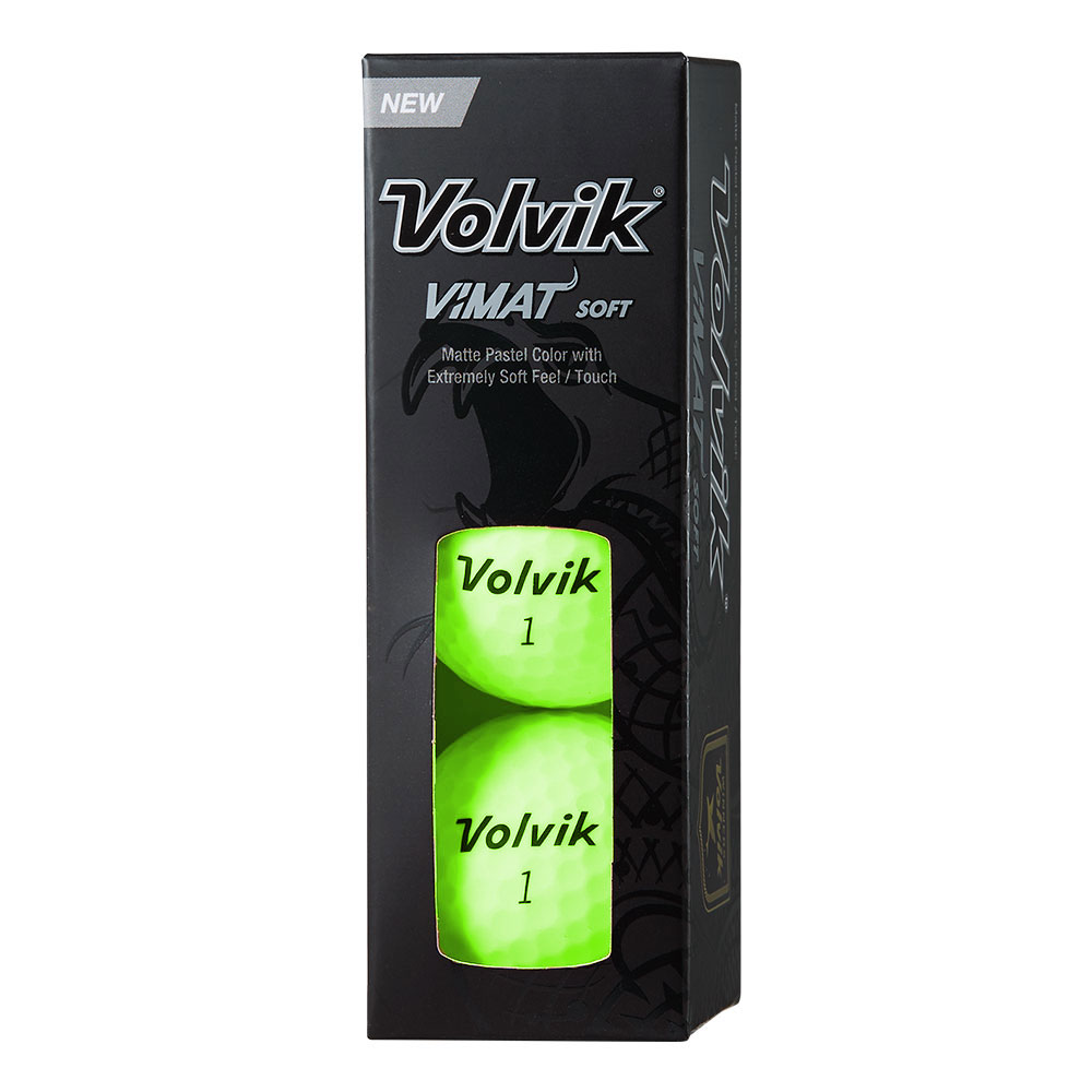 Volvik Vimat Soft Green Golf Balls (Sleeve of 3)