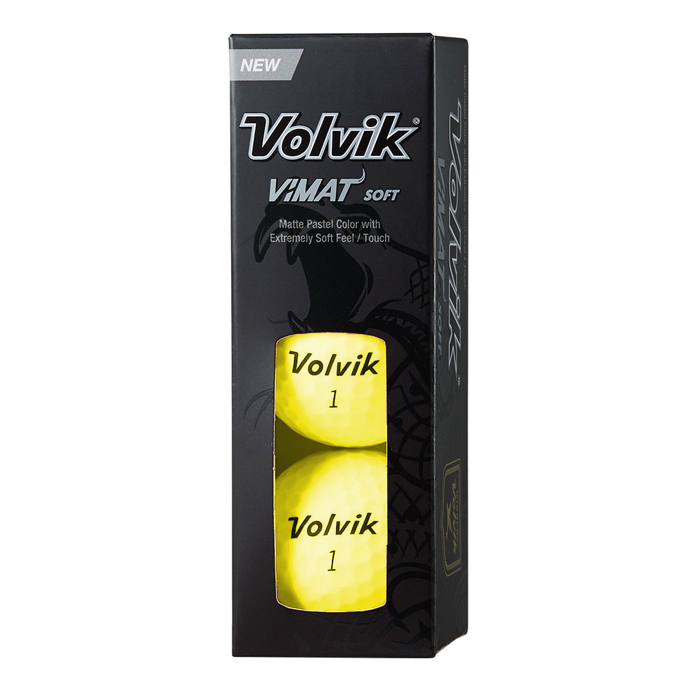 Volvik Vimat Soft Yellow Golf Balls (Sleeve of 3)