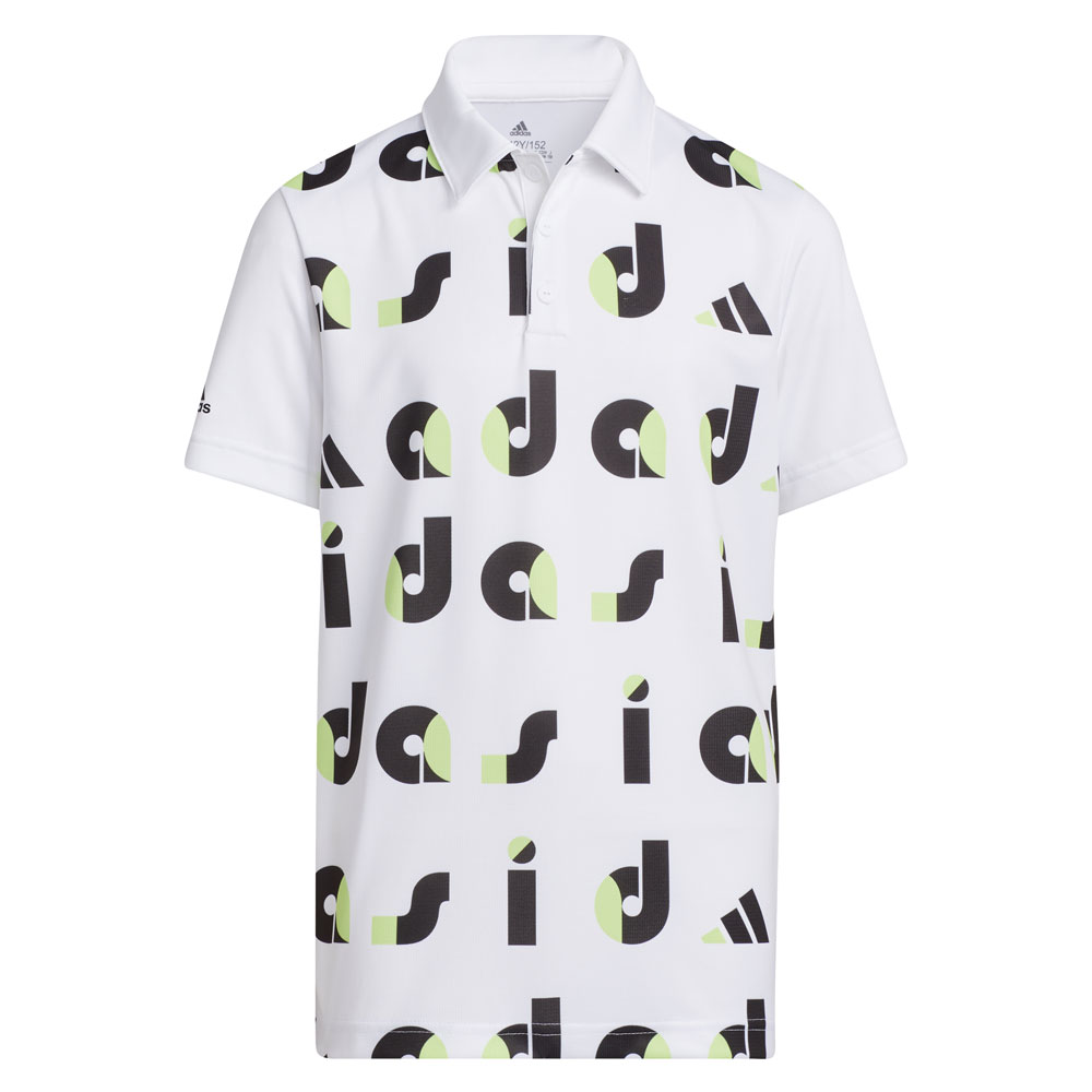 adidas Graphic Print Junior Golf Polo Shirt