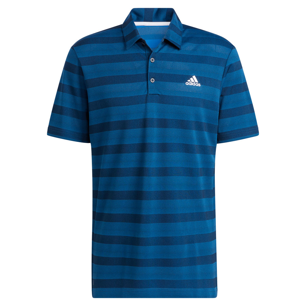 adidas Two Colour Stripe Golf Polo Shirt