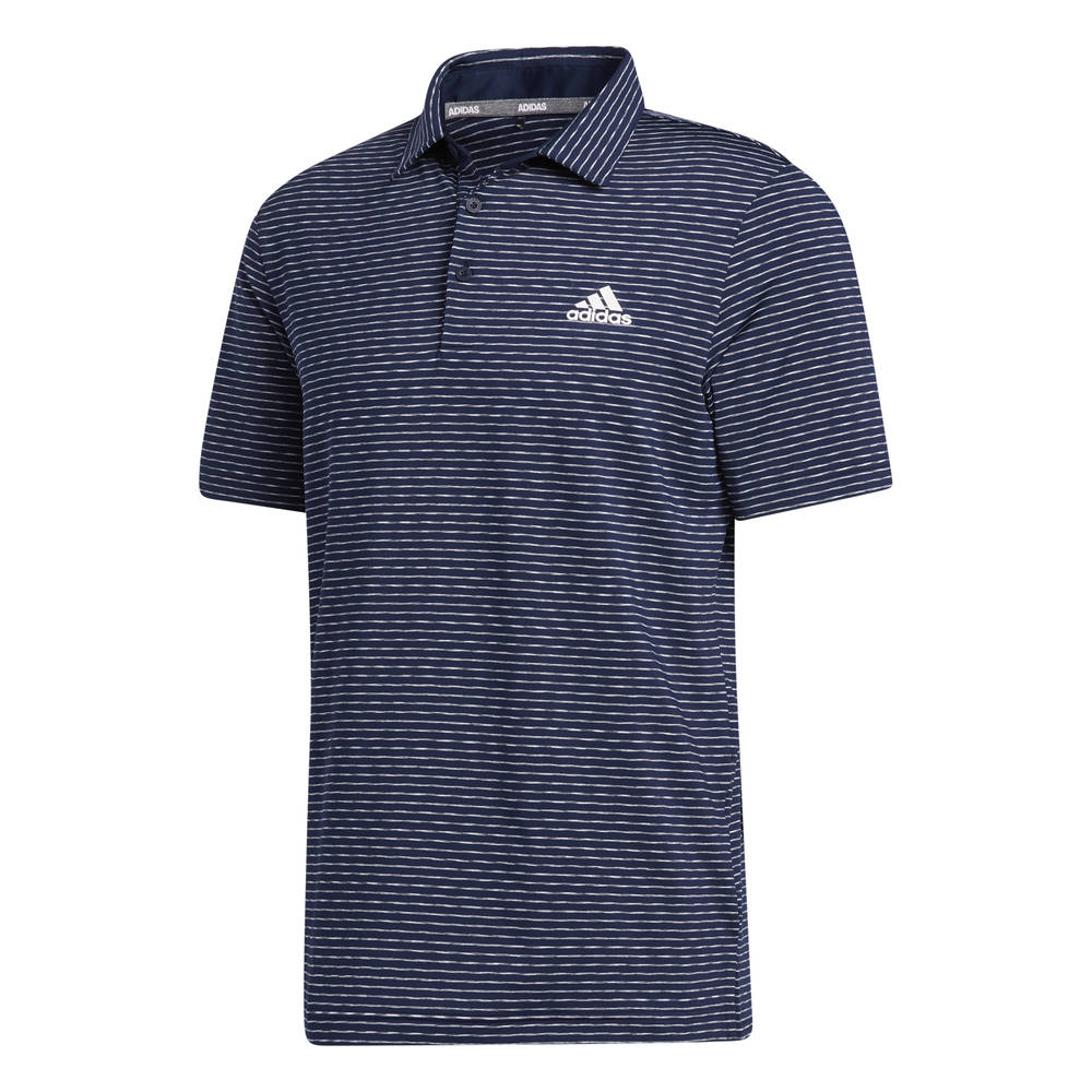 adidas Ultimate365 Space Dye Stripe Golf Polo Shirt