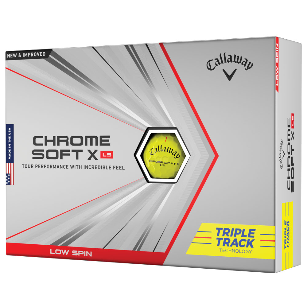 Callaway Chrome Soft X LS Triple Track Yellow Golf Balls