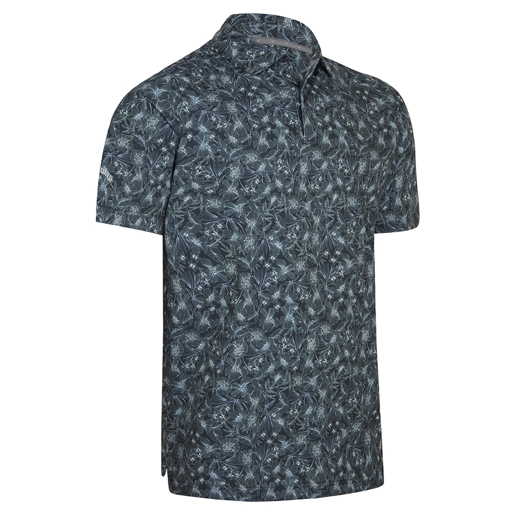 Callaway All Over Outline Floral Print Golf Polo Shirt