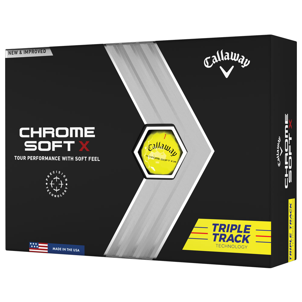 Callaway Chrome Soft X 2022 Triple Track Yellow Golf Balls