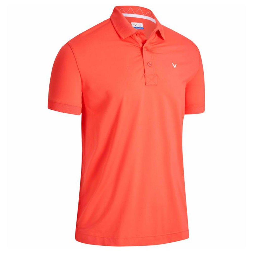 Callaway Solid Ribbed Golf Polo Shirt