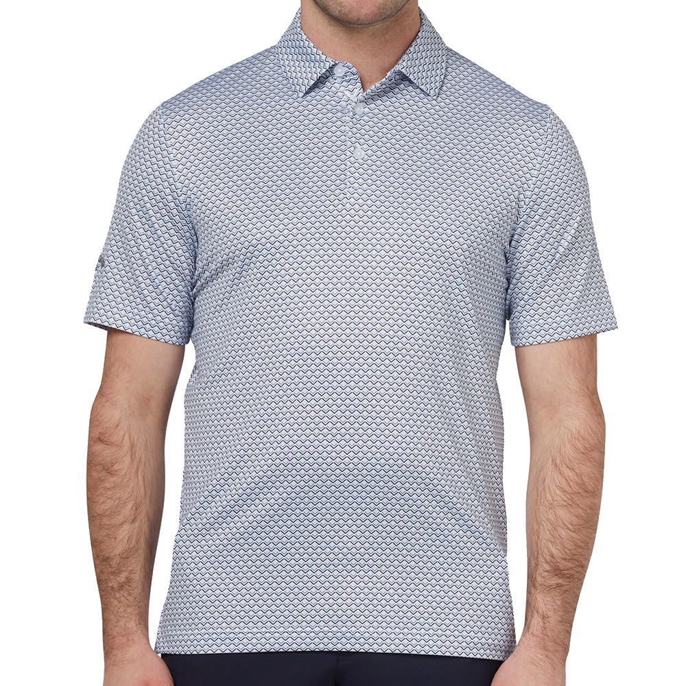 Callaway Trademark Ombre Chev Print Golf Polo Shirt