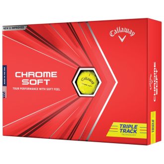 Callaway Chrome Soft 2021 Triple Track Yellow Golf Balls