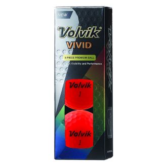 Volvik Vivid Red Golf Balls (Sleeve Of 3)