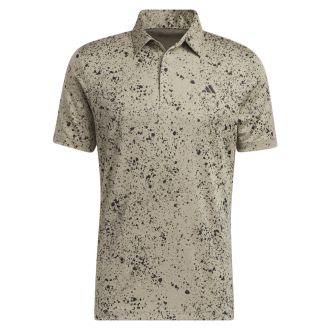 adidas Jacquard Golf Polo Shirt HS1118 Hemp/Black/Olive Strata