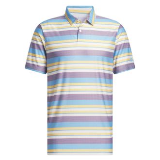 Adidas Ultimate365 HEAT.RDY Stripe Golf Polo Shirt IQ2944 Semi Spark