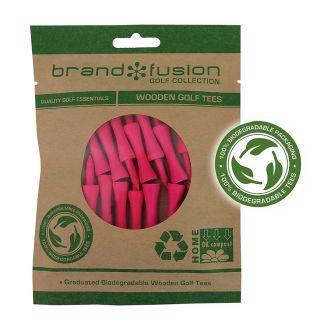 Brand Fusion 57mm Graduated Biodegradable Wooden Golf Tees TEWG57P