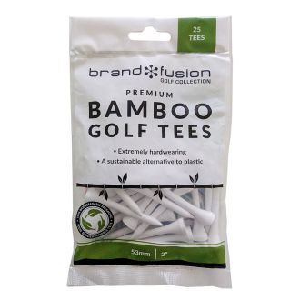 Brand Fusion 53mm Wooden Golf Tees - 25 Pack