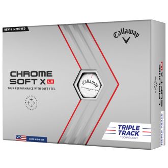 Callaway Chrome Soft X LS 2022 Triple Track Golf Balls White Packaging