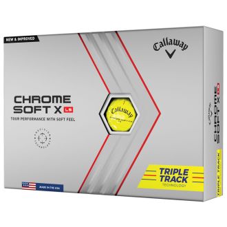 Callaway Chrome Soft X LS 2022 Triple Track Yellow Golf Balls Packaging