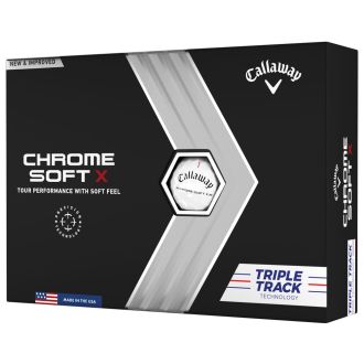 Callaway Chrome Soft X 2022 Triple Track Golf Balls White Packaging