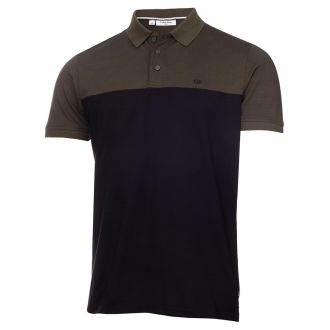 Calvin Klein Colour Block Golf Polo Shirt Olive Marl/Black