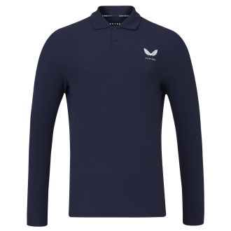 Castore Essential Long Sleeve Golf Polo Shirt CMA30172-175 Midnight Navy