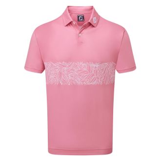 Footjoy Bluffton Tropical Chestband Golf Polo Shirt 89893 Rose