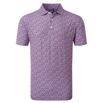 FootJoy Confetti Print Pique Golf Polo Shirt 80087 Violet