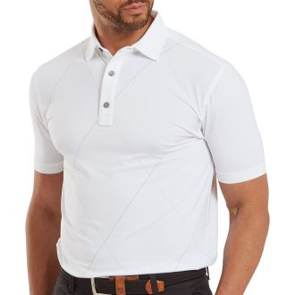 Footjoy Raker Print Lisle Golf Polo Shirt 81607 white