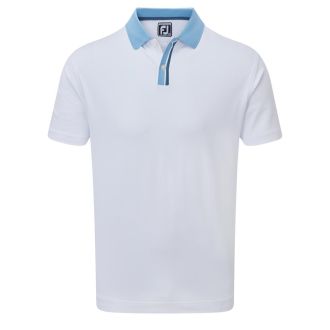 FootJoy Solid Pique Stripe Placket Golf Polo Shirt