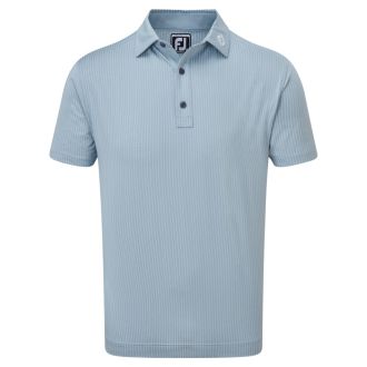 FootJoy Zig-Zag Print Lisle Golf Polo Shirt 88360 Dove Grey/White