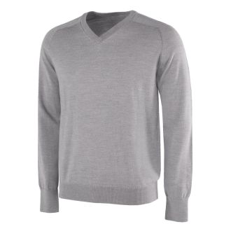 Galvin Green Carl Merino V-Neck Golf Sweater C01000169112 Grey Melange