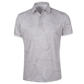 Galvin Green Markos VENTIL8™ PLUS Golf Polo Shirt Cool Grey/White
