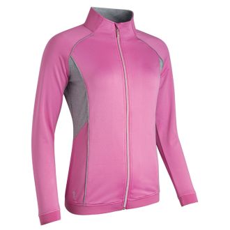 Glenmuir Bree Ladies Golf Jacket LF2673ZTBRE-HP Hot Pink/Light Grey Marl