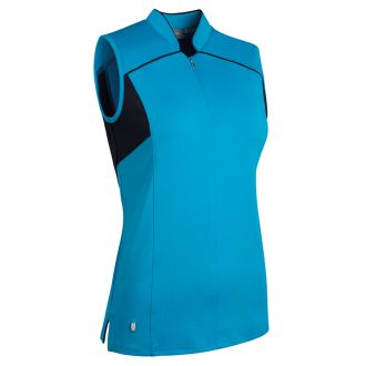 Glenmuir Ladies Priyanka Sleeveless Golf Shirt LSP2663PRI-COB Cobalt/Black