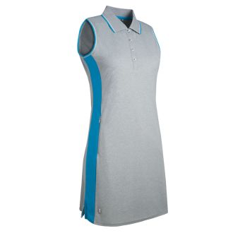 Glenmuir Ladies Steffi Golf Dress LD2650STE-1062 Light Grey Marl/Cobalt/Silver