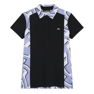 J.Lindeberg Kristine Ladies Golf Polo Shirt GWJT09341-Q281 Bridge Wave/Sweet Lavender