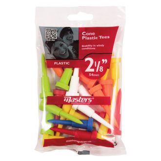 Masters 54mm Cone Golf Tees - Mixed Bag of 25  TEP102