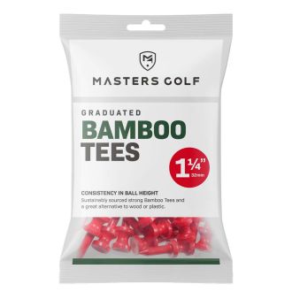 Masters Golf 32mm Bamboo Graduated Golf Tees - 25 Pack