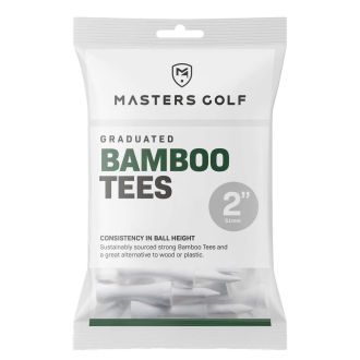 Masters Golf 51mm Bamboo Graduated Golf Tees - 25 Pack