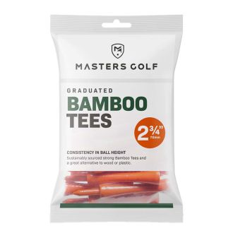 Masters Golf 70mm Bamboo Graduated Golf Tees - 20 Pack