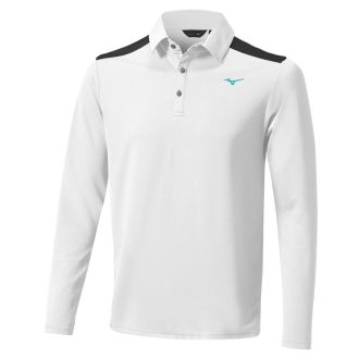 Mizuno Elite L/S Golf Polo Shirt 52GAA503-01 White