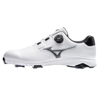 Mizuno Nexlite GS Spiked Boa Golf Shoes-White/Silver-51GM2116-03