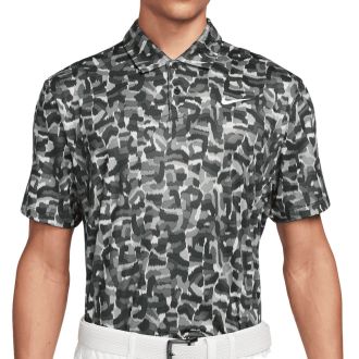Nike Dri-FIT Tour Confetti Print Golf Polo Shirt FD5939-077 Light Smoke Grey/White