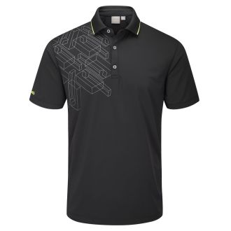 Ping 1A Putter Golf Polo Shirt P03519-060 Black