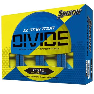Srixon Q-Star Tour Divide Golf Balls Yellow/Blue
