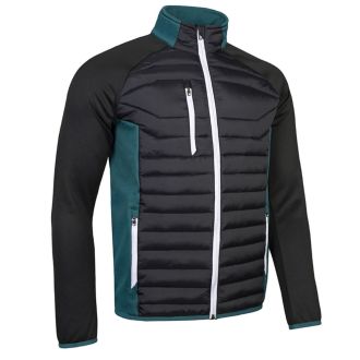 Sunderland Zermatt Padded Golf Jacket Black/Evergreen/White