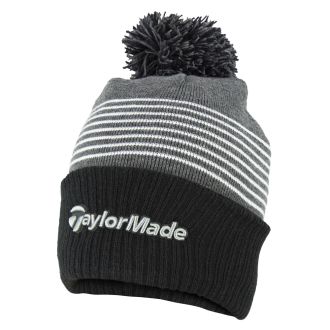 Taylormade Golf Bobble Beanie Hat N7792201 Black/Grey/White